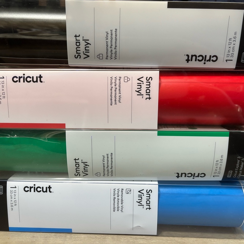 Cricut Smart Vinyl - Red, Green, Blue, Black